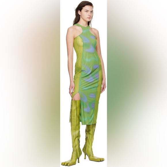 AVAVAV Green Very Slimy Feet Thigh High Boots Size 41 Runway Collection RARE - Picture 13 of 16